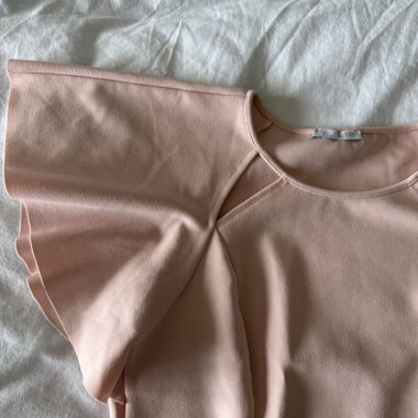 Zara Rüschen-Top in Rosé