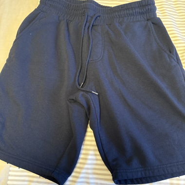 Navy cotton jersey shorts
