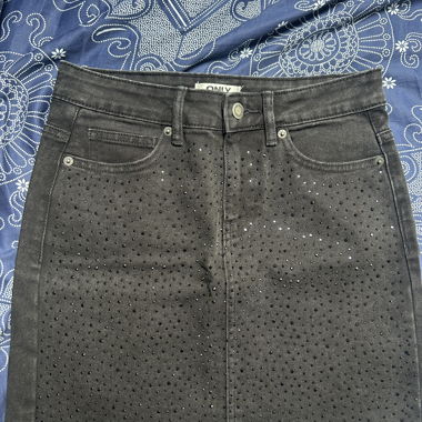 ONLY Jeansrock schwarz