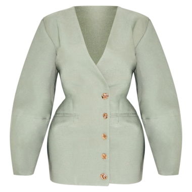 PrettyLittleThing Blazer-Abito – Olive
