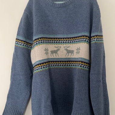 MAAS maglione blu in lana biologica taglia 164