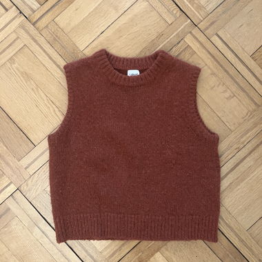 Rust-red Wool Vest