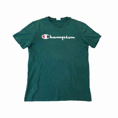 Vintage Champion Spellout Tshirt green
