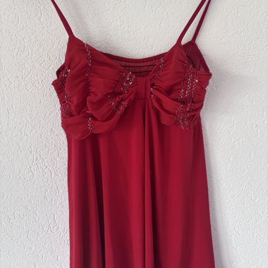 Red Y2K Babydoll Chiffon