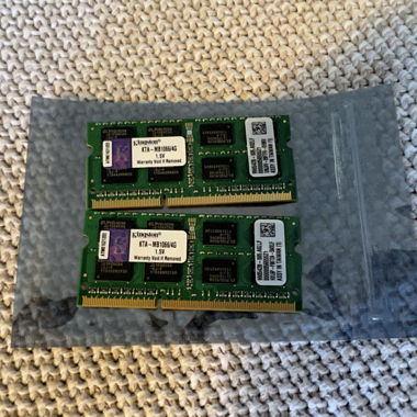 Kingston 2 x 4GB, 1066 MHz, DDR3-SODIMM RAM für Laptop