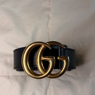 Schwarzer Gucci Gürtel