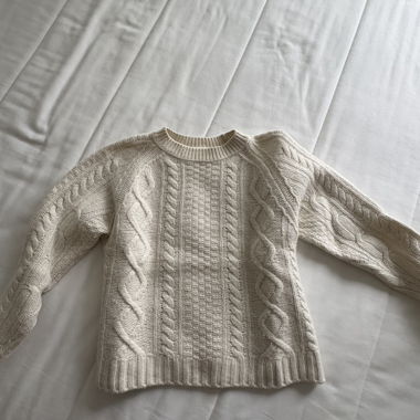White wool sweater