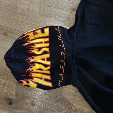 Sweat à capuche Vans avec imprimé flamme Thrasher sur la capuche