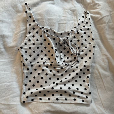 Polka Dot Top with Lacing