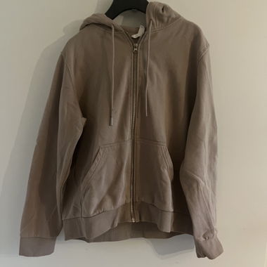 Beige Zip-Hoodie