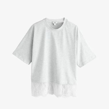 T-shirt blanc NEXT avec dentelle