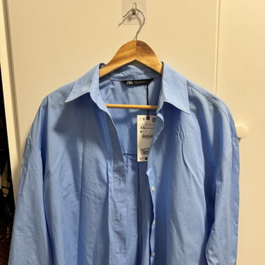 Blaues ZARA-Hemd Größe XS