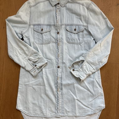 Light denim button-up shirt