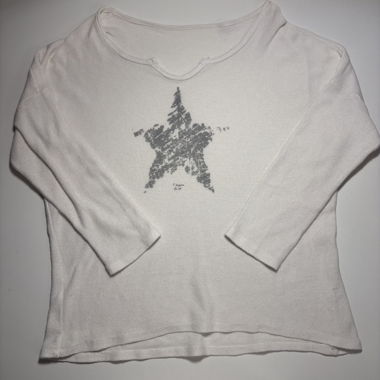 Top bianco a maniche lunghe