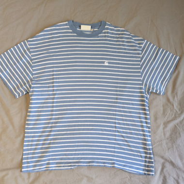 T-shirt Carhartt a righe blu/bianco