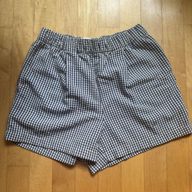 Shorts Gingham Uniqlo Bleu