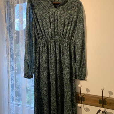 Long-Sleeve Dress with Pattern