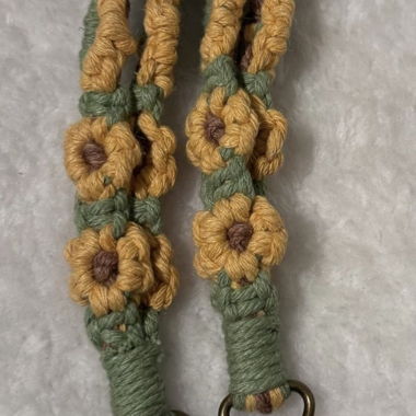 Keychain, Macramé, Flower
