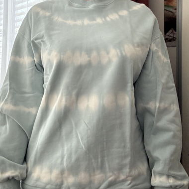 Felpa tie-dye azzurro chiaro