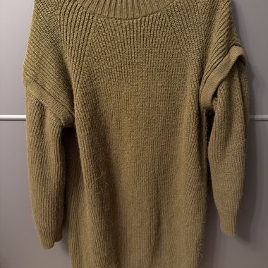 Olive knit sweater Dress