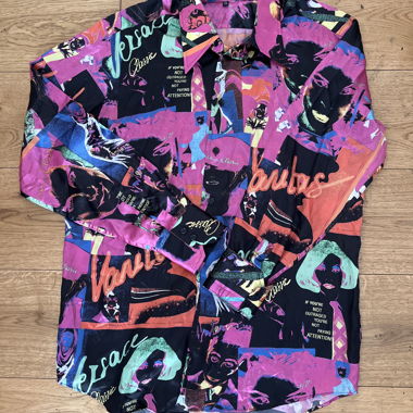 Bunte Vintage Versace Bluse