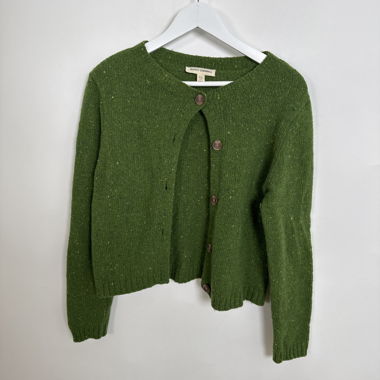 Green Wool Cardigan