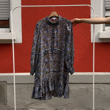 Robe longue à manches longues florale