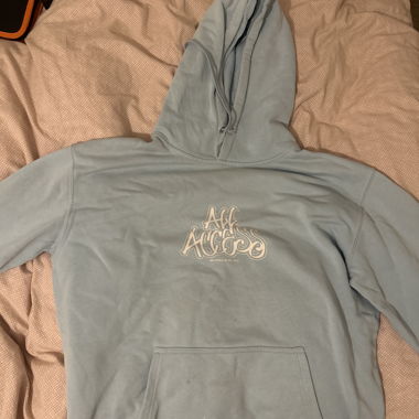 Hoodie bleu clair avec impression