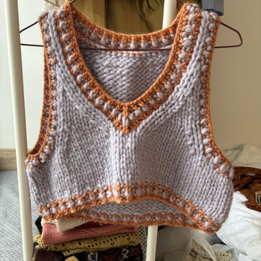 Veste sans manches tricotée chunky