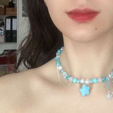 Handmade Y2k kawaii star necklace