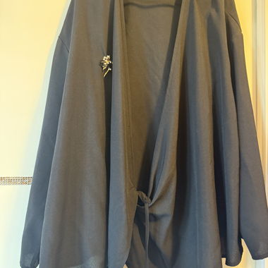 Giacca cardigan aperta nera
