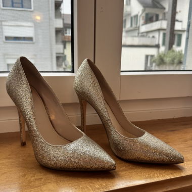 Glitter Heels with Heel