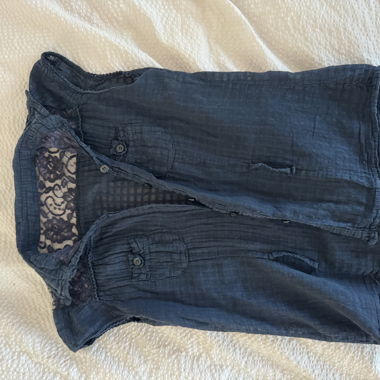 Top Senza Maniche Blu Scuro