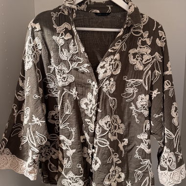 Zara Brown Floral Blouse