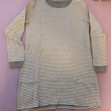Striped Long-Sleeve Nightdress