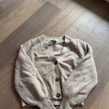 Strickjacke hellbraun