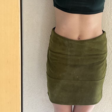Jupe verte velours 
