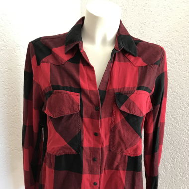 Farmerhemd rot/schwarz