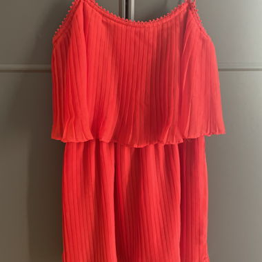 Top plissé Zara rosso Gr. S