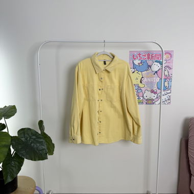 yellow flannel jacket/shacket