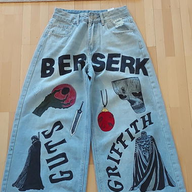 Berserk Jeans – Handbemalte Unikat-Hose