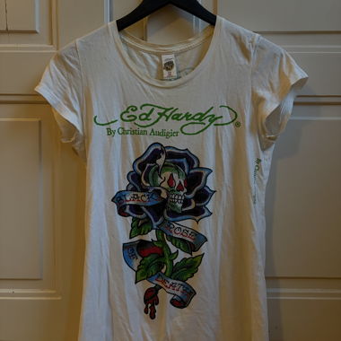 Ed Hardy T-Shirt white Size M