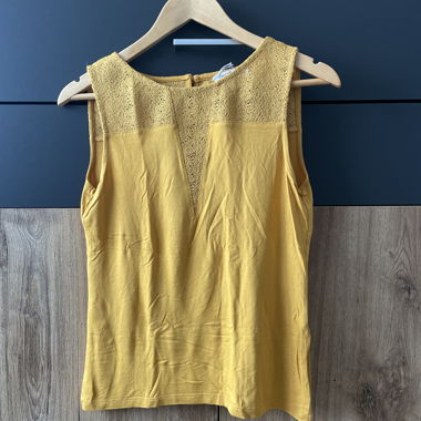 Top sans manches jaune