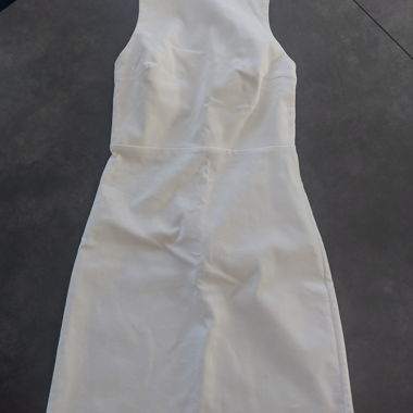 Weisses Denim-Kleid ohne Ärmel
