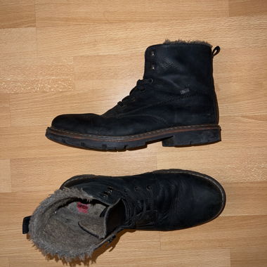 Bottes d'hiver en cuir noires