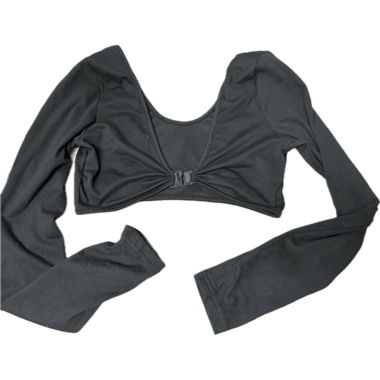 2 Tops, schwarzes und grünes (Blumen-)Top