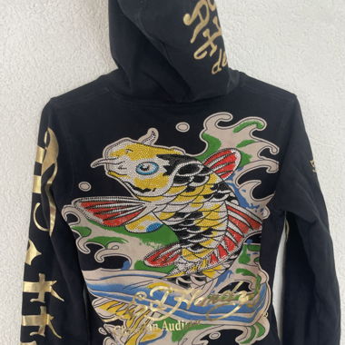 rare vintage ed hardy zip up