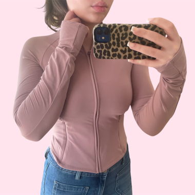 Oysho Sporty Zip-Top Jacket Pink