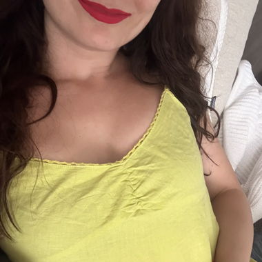Top vert/jaune, taille S