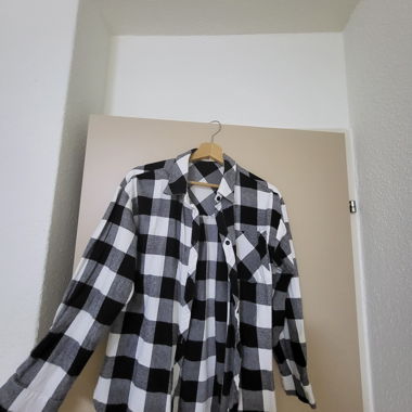 Camicia a quadretti bianco e nero